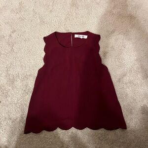 Emmelee for F.C. Burgundy Sleeveless Top